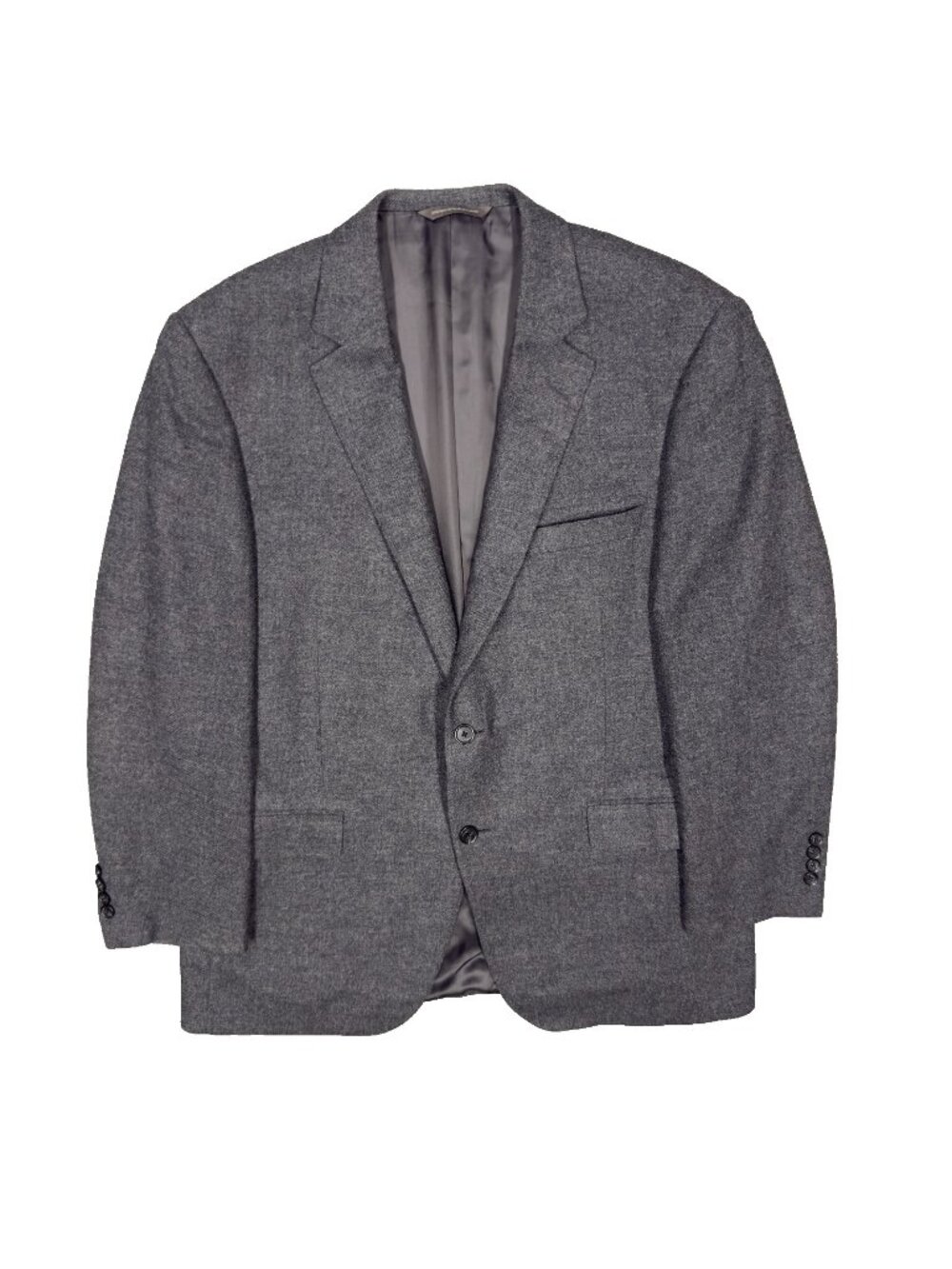Samuelsohn Blazer Lambswool Cashmere Sport Coat Flannel Grey Canada 44R